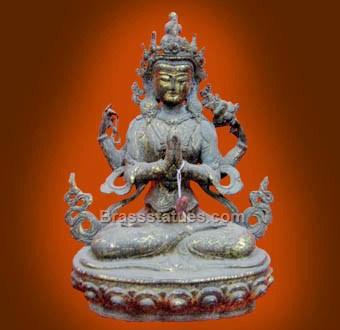 Nepali Antic Tara Sitting Statue